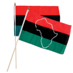12X18" AFRICAN AMERICAN STICK FLAG (0.08LBS)