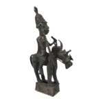LOST WAX BRONZE HORSEMAN SCULPTURE (10.7LBS)