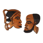 MAHOGANY COUPLE WALL PLAQUE: ASSORTED (4.5LBS)