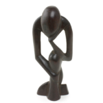 THINKER STATUE SENEGAL - DARK BROWN (0.6LBS)