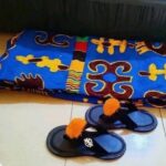 AFRICAN CLOTH WITH NATIVE SANDALS (4.4LBS)