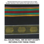 DAMAGED Kente Fabric #4 BLACK - 6 Yds