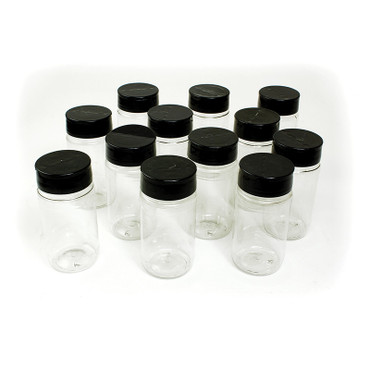 Set Of 12 Plastic Shaker Jars - 8 oz.