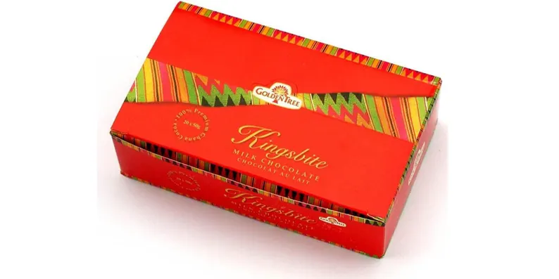 50g ( Middle Size) Golden Tree Milk Chocolate Kingsbite – 40% Ghana Cocoa