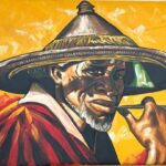 African chief Farmer painting