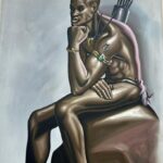 African hunter painting