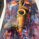 African musicians painting
