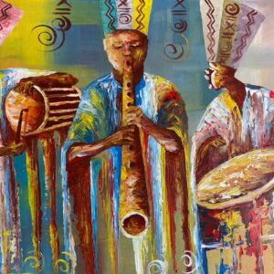 African musicians painting