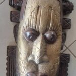 African traditional face tag mask